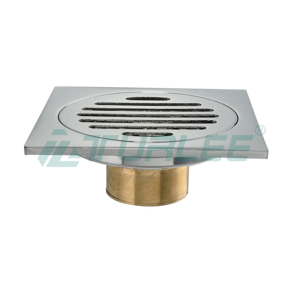 Long Floor Drain with Fine Copper and Silver Plating